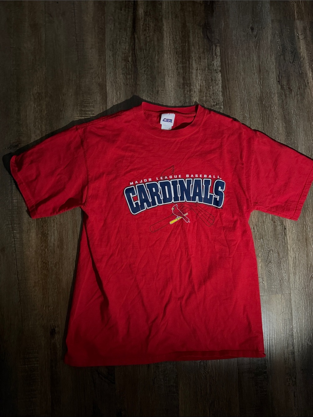 Vintage Cardinals men’s shirt on the CSA tag